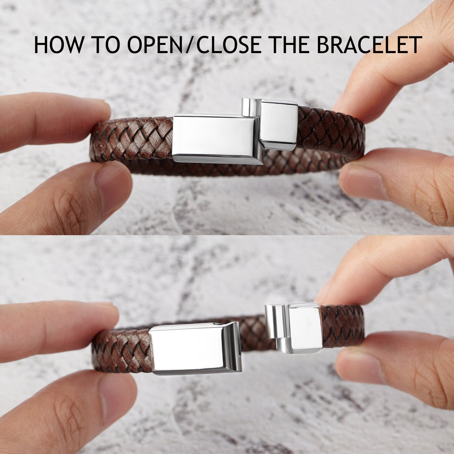 Leather Father/Grandfather Baby Bracelet - Customized