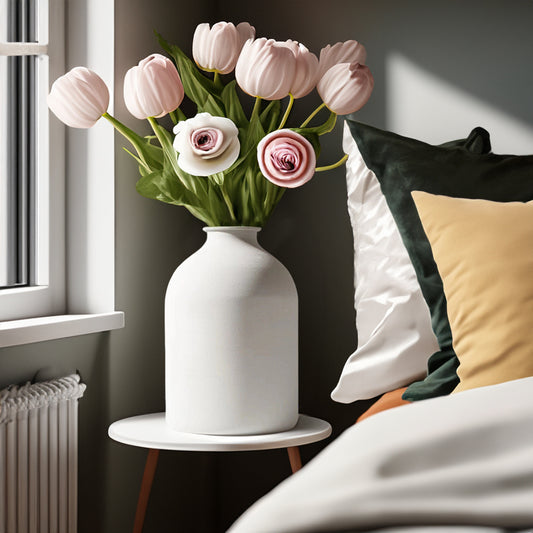 Matte Black or White Metal Vase: For Dried Flowers, Wedding Gifts, and Home Decor