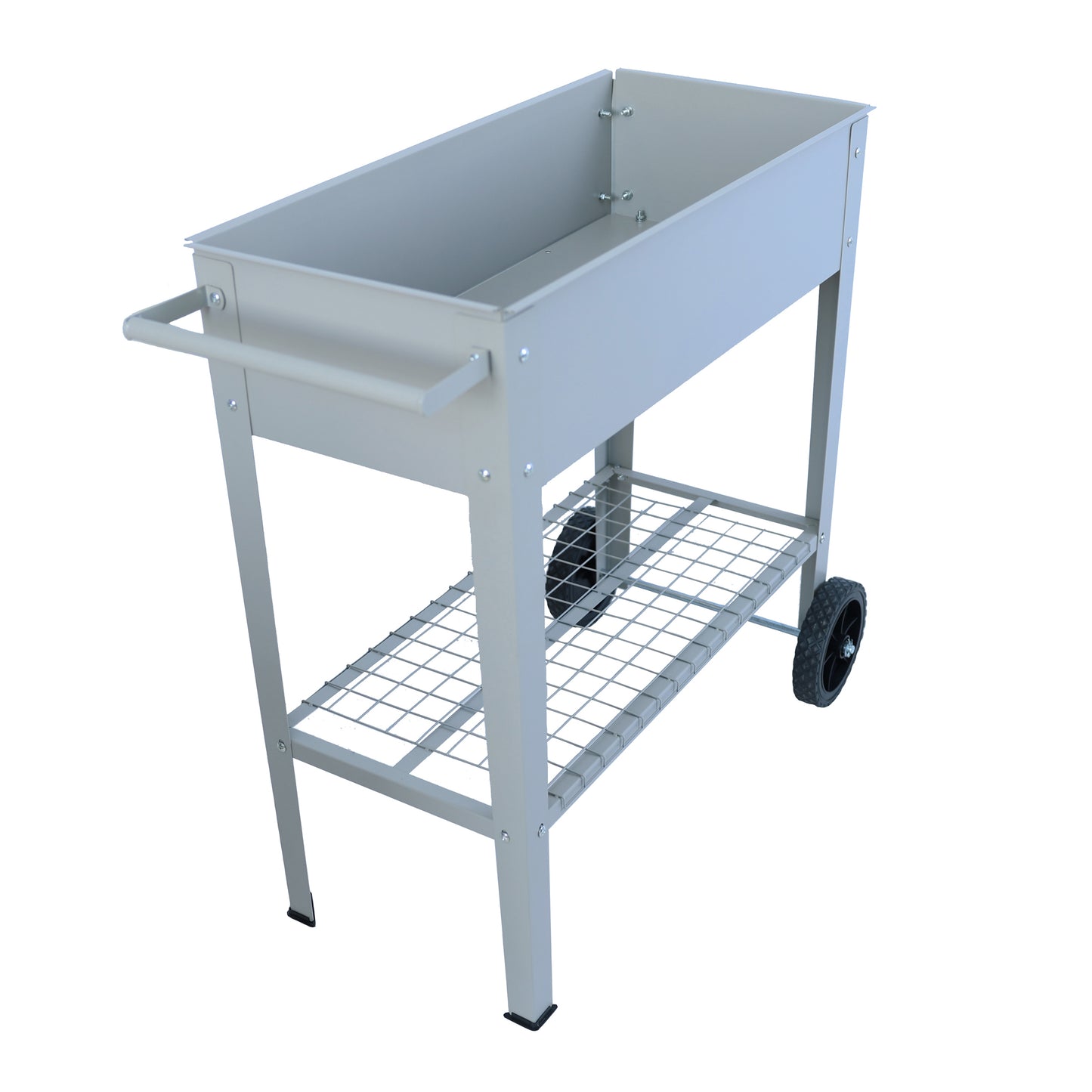 Versatile Metal Mobile Planter & Cold Drink Server- With legs and wheels