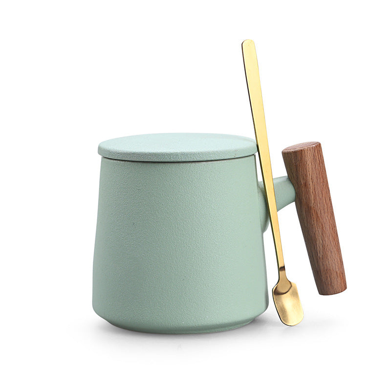 Ceramic Coffee Mug Set With Lid and Spoon - Various Sets