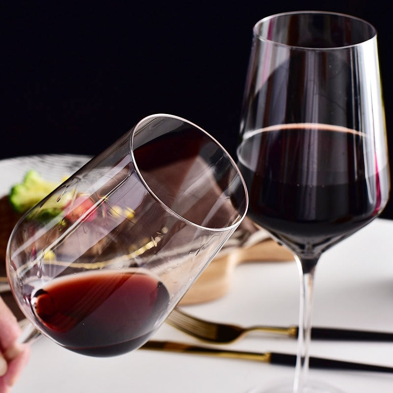 Elegant Hand Blown Clear Crystal U Shape Wine Decanter Set with 4 glasses - 1500ml