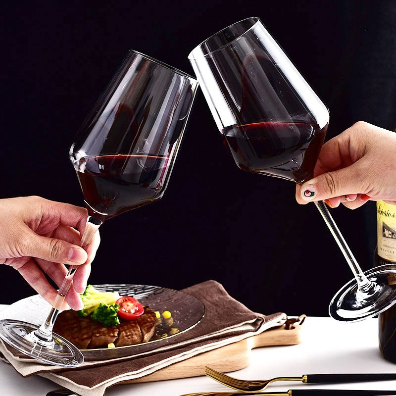 Elegant Hand Blown Clear Crystal U Shape Wine Decanter Set with 4 glasses - 1500ml