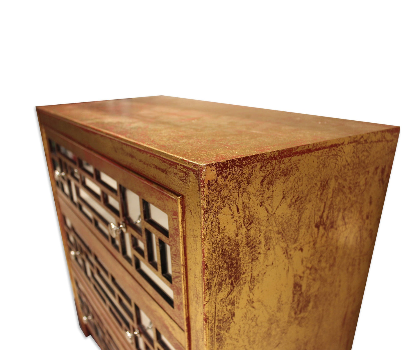 3 Drawer Vintage Wooden Cabinet - In Brown or Gold