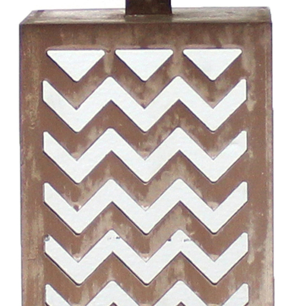 Tan Metal Mirror - Table Lamp