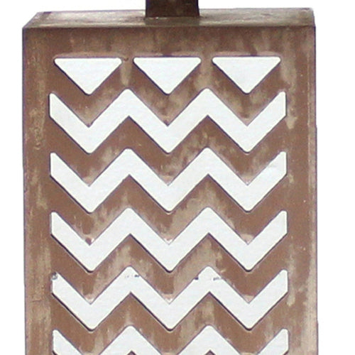 Tan Metal Mirror - Table Lamp