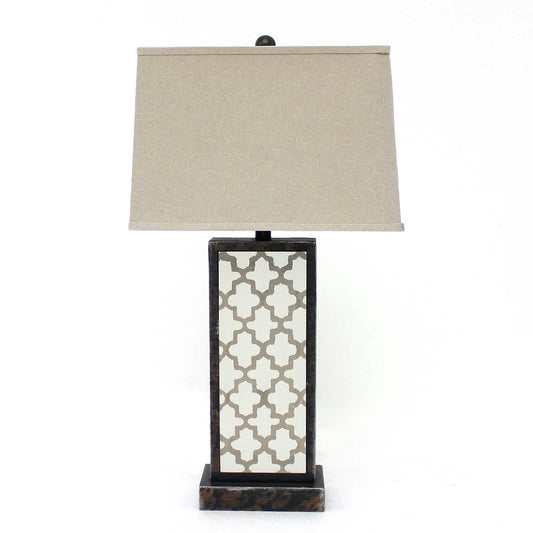 Bronze Rock Floral Base - Table Lamp