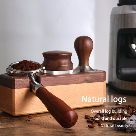 Wooden Espresso Accessory Station - 51/54mm & 58mm - Beech or Beech/Walnut