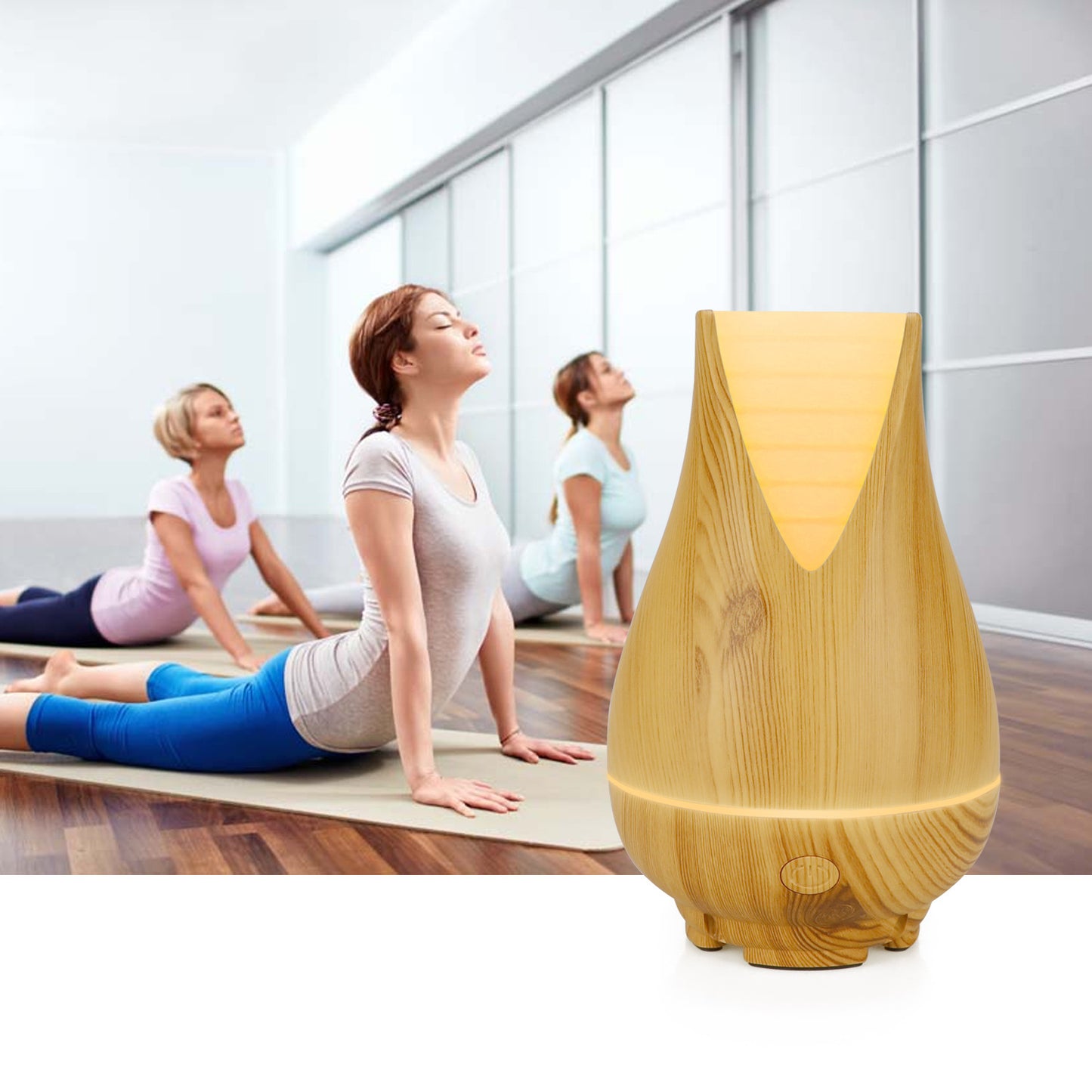 Vase Design Aroma Therapy Diffuser - Wood Grain