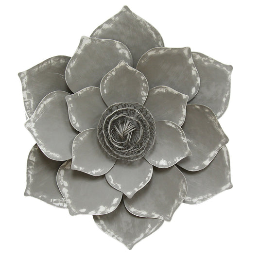 Hand-Crafted Metal Lotus Wall Decor