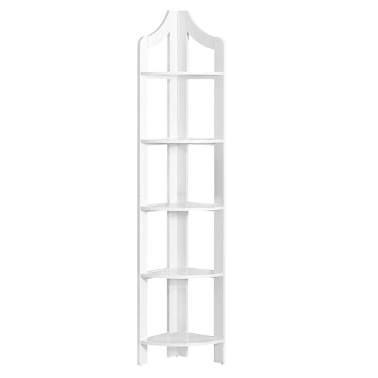 Corner Accent Shelf/Bookcase in White