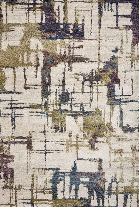 Ivory Cityspace Area Rug - Halen Collection - 7' x 9'