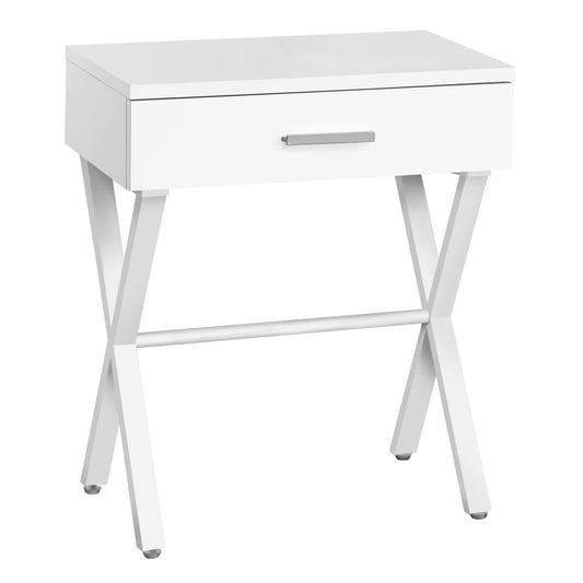 Metal Accent Table in White