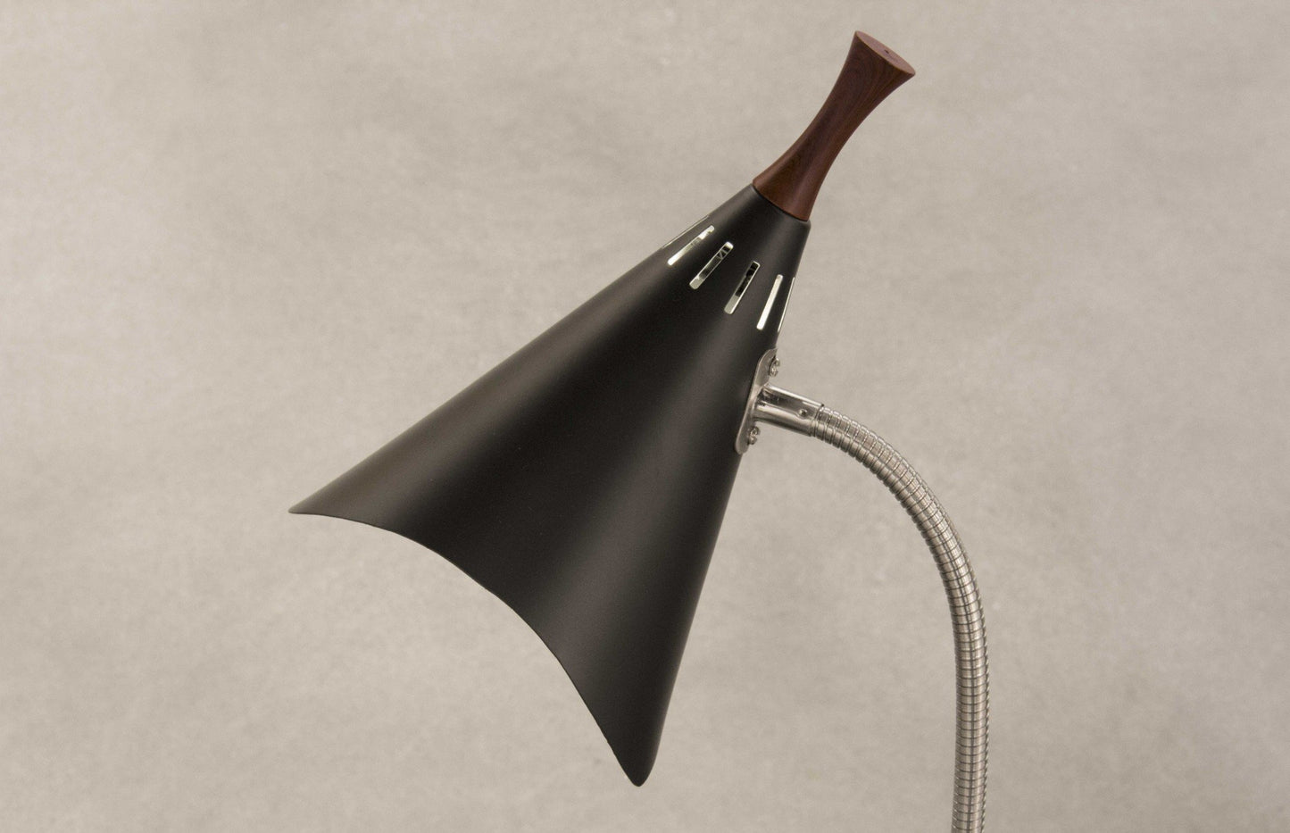 Gooseneck Adjustable Desk Lamp - Matte Black Metal