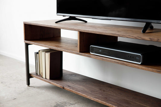 Rich Dark Finish Maple And Steel Media Center