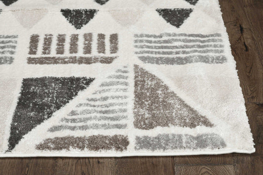 Elements Patterned Area Rug - In Ivory or Mocha