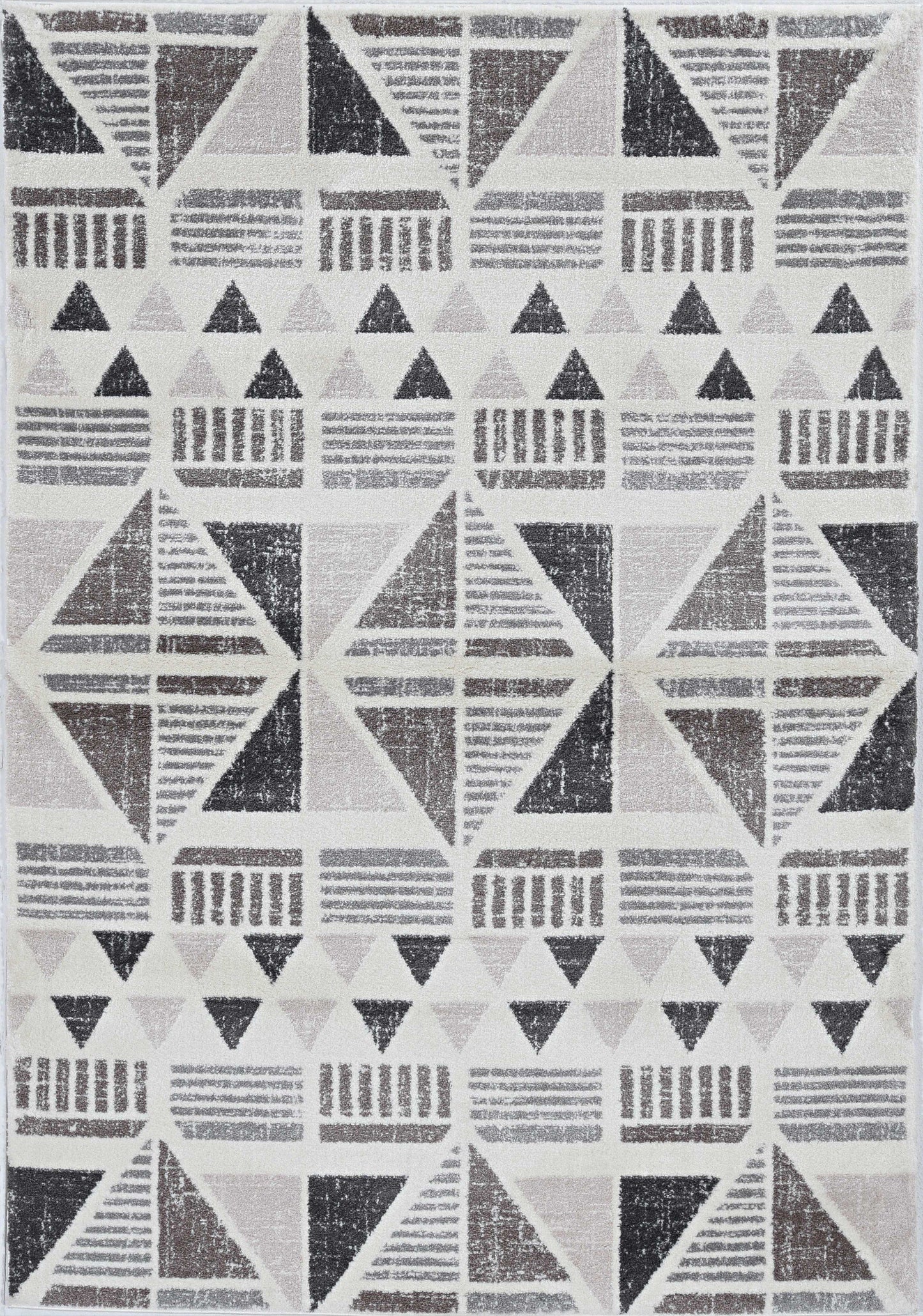 Elements Patterned Area Rug - In Ivory or Mocha