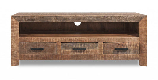 Hardwood 3 Drawer TV Stand and Media Console