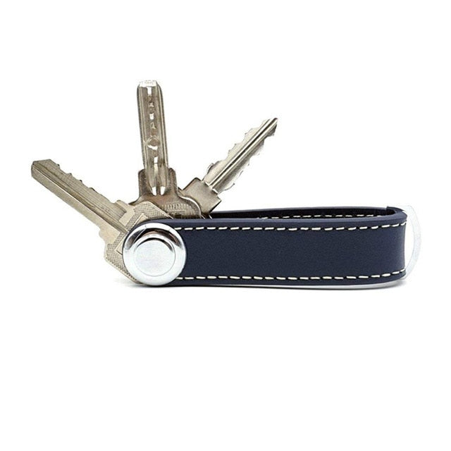 EDC Leather and Stainless Steel Key Holder - Variable Colours