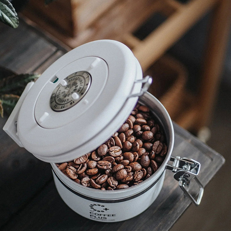 Coffee Bean Storage Container - One-Way Exhaust Valve Sealing Tank