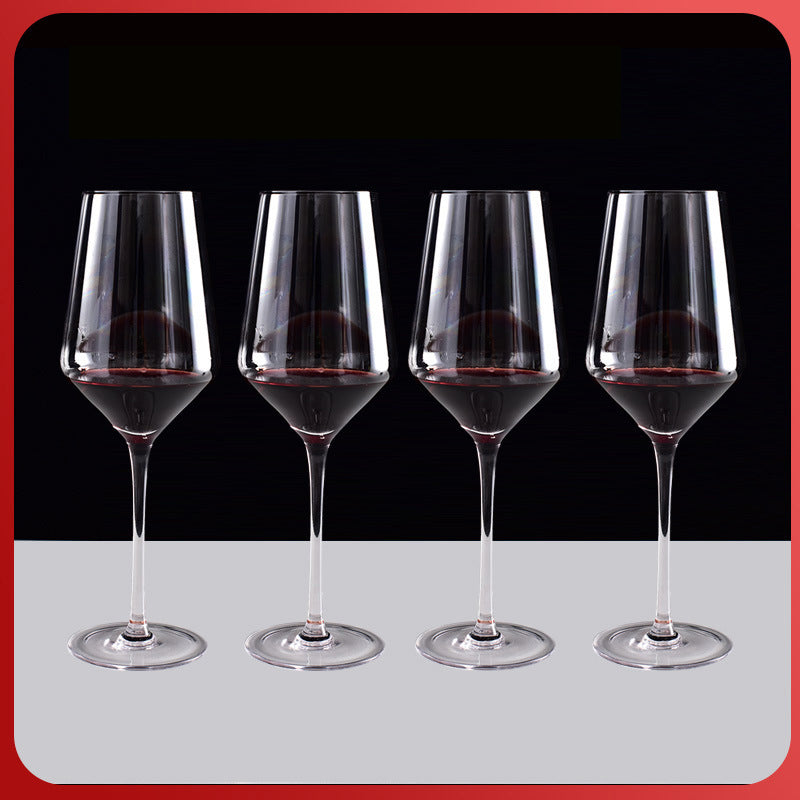 Elegant Hand Blown Clear Crystal U Shape Wine Decanter Set with 4 glasses - 1500ml