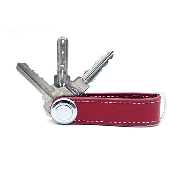 EDC Leather and Stainless Steel Key Holder - Variable Colours