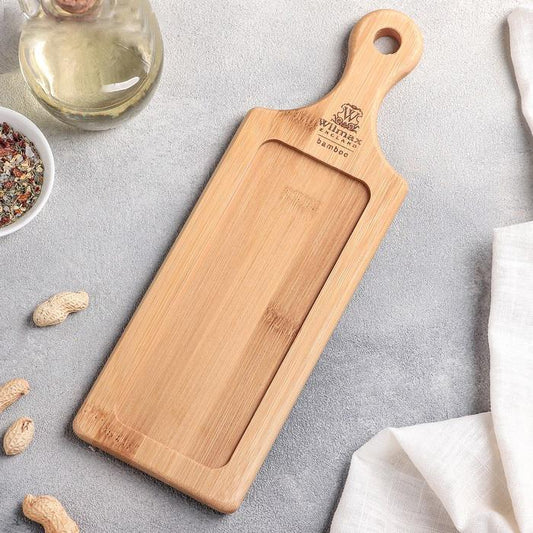 Bamboo Serving Tray For Appetizers / Barbecue / Burger