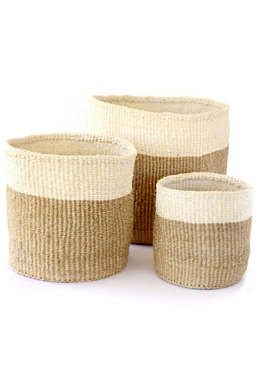 Sisal African Planter and Storage Baskets - Set of 3