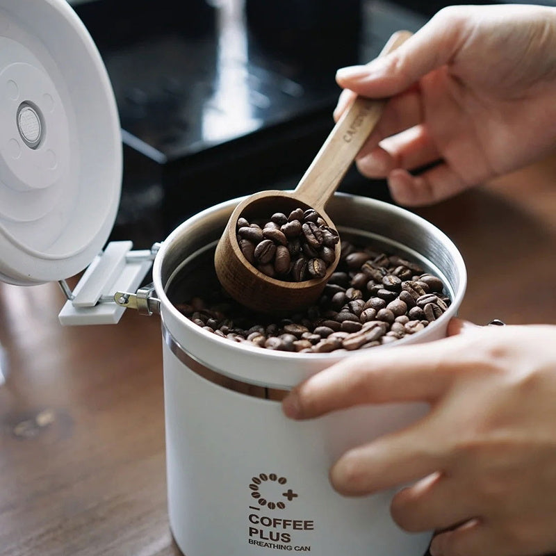 Coffee Bean Storage Container - One-Way Exhaust Valve Sealing Tank