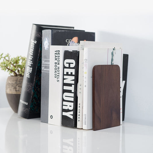 Solid Beech Wood Bookend - Square Top or Rounded - Save 25% when you order a pair