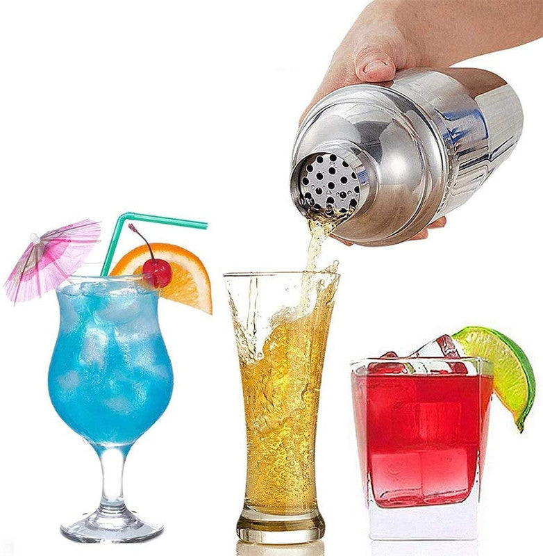 Elegant 13 Piece Cocktail Bar Set - Stainless