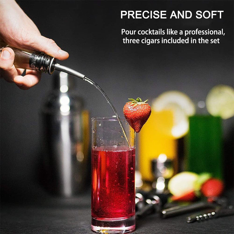 Elegant 13 Piece Cocktail Bar Set - Stainless