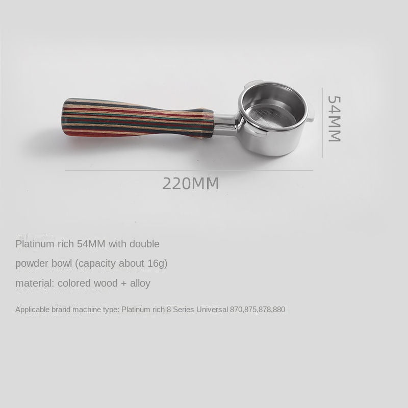 Coloured Wood Bottomless Coffee/Espresso Handle/portafilter - Various Sizes and Designs
