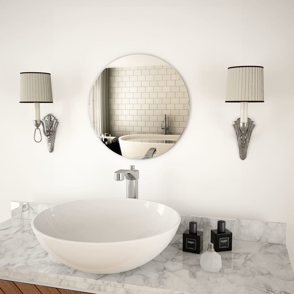 Frameless Round Wall Mirror