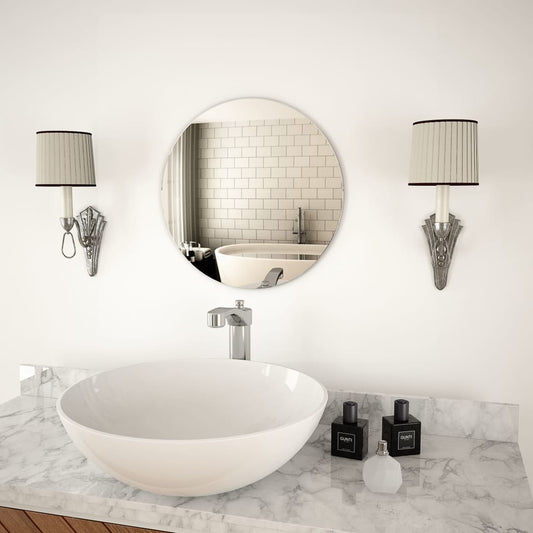 Frameless Round Wall Mirror