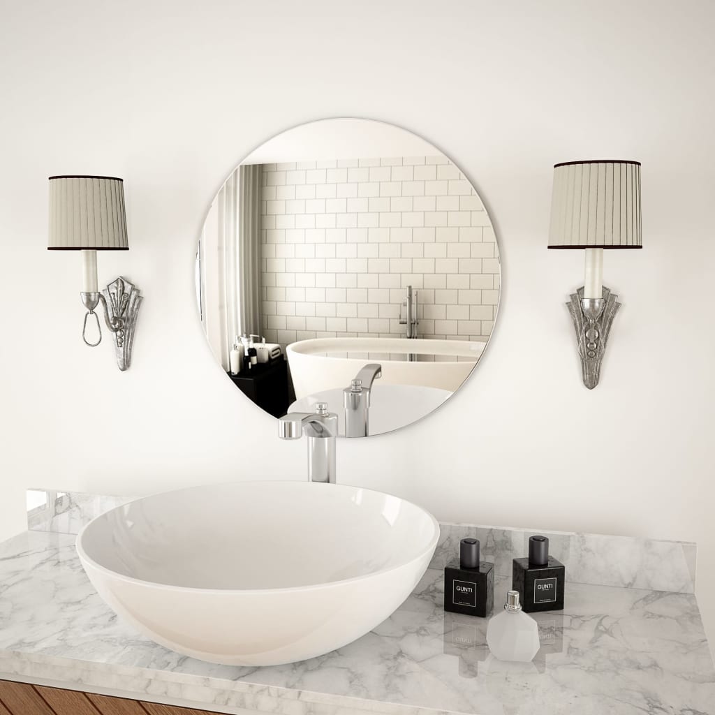 Frameless Round Wall Mirror
