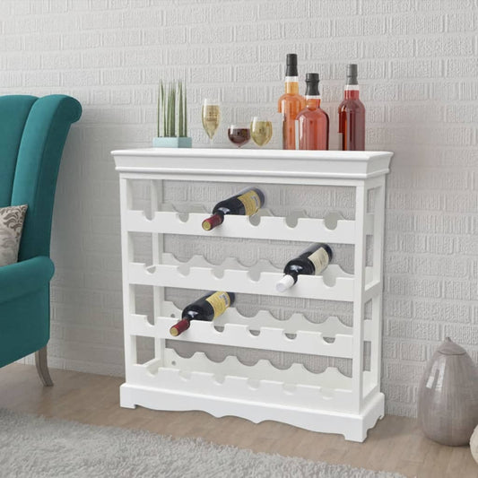 Wooden Wine Cabinet in White