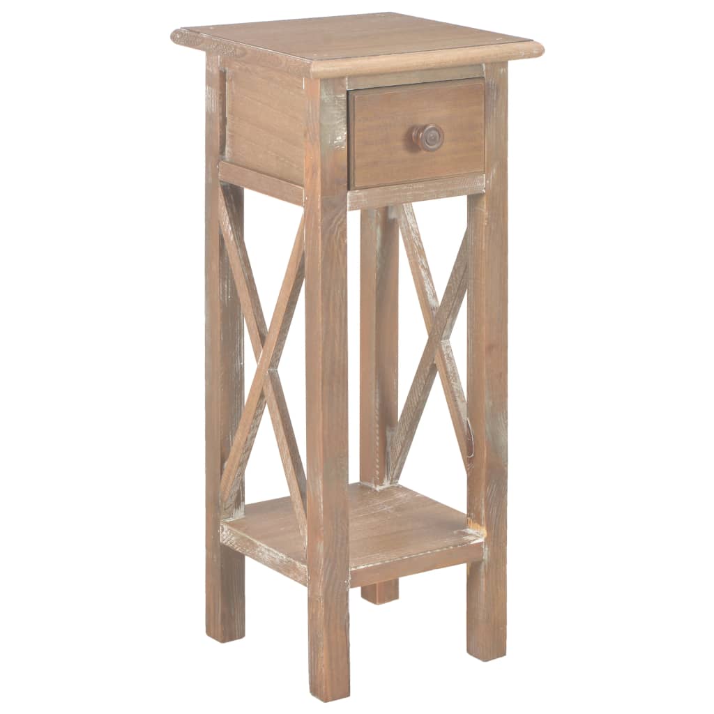 Elegant Wooden Side Table in White