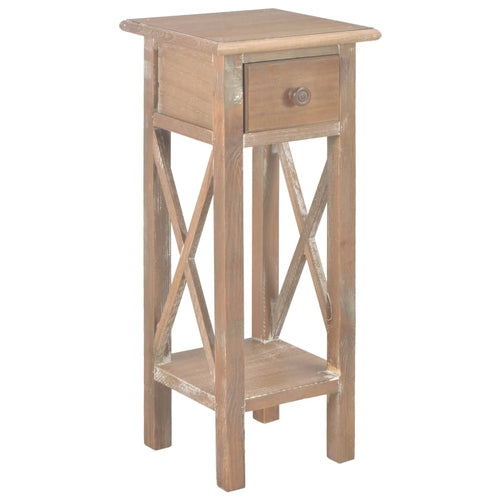 Elegant Wooden Side Table in White