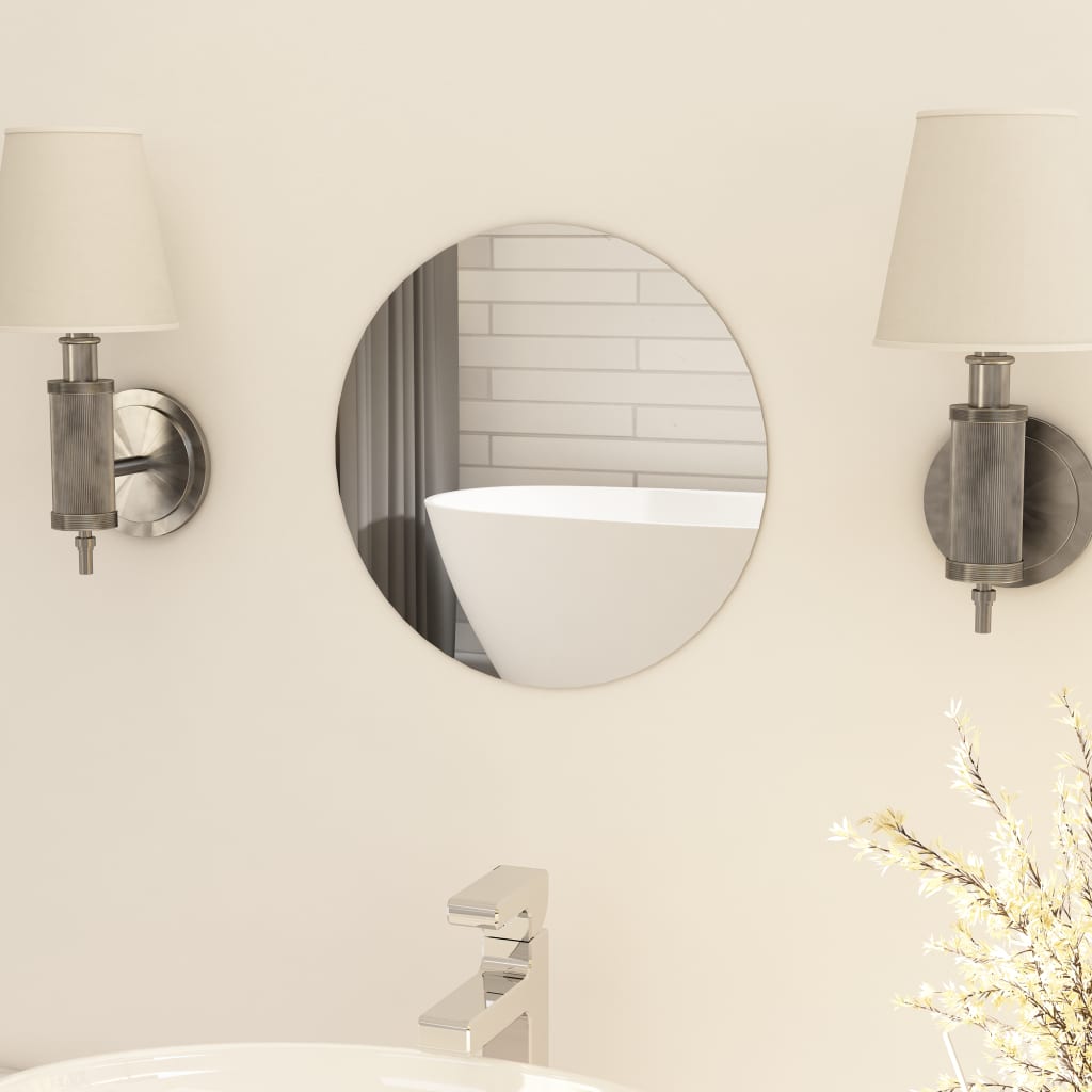 Frameless Round Wall Mirror
