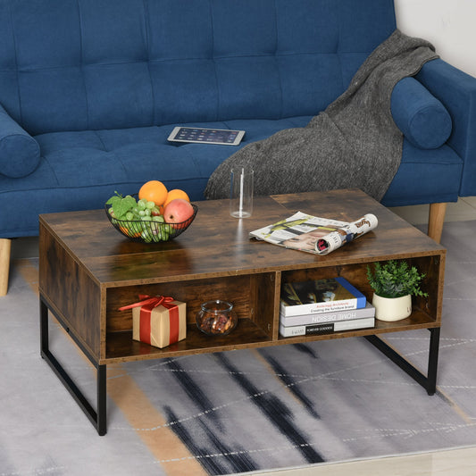 Wooden Lift Top Coffee Table with Storage