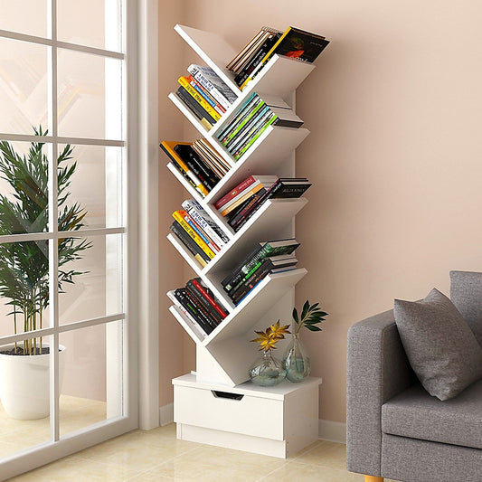Tree Style Bookshelf 9-Tier Multipurpose Shelf