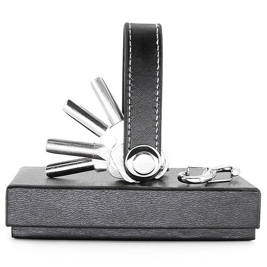 EDC Leather and Stainless Steel Key Holder - Variable Colours