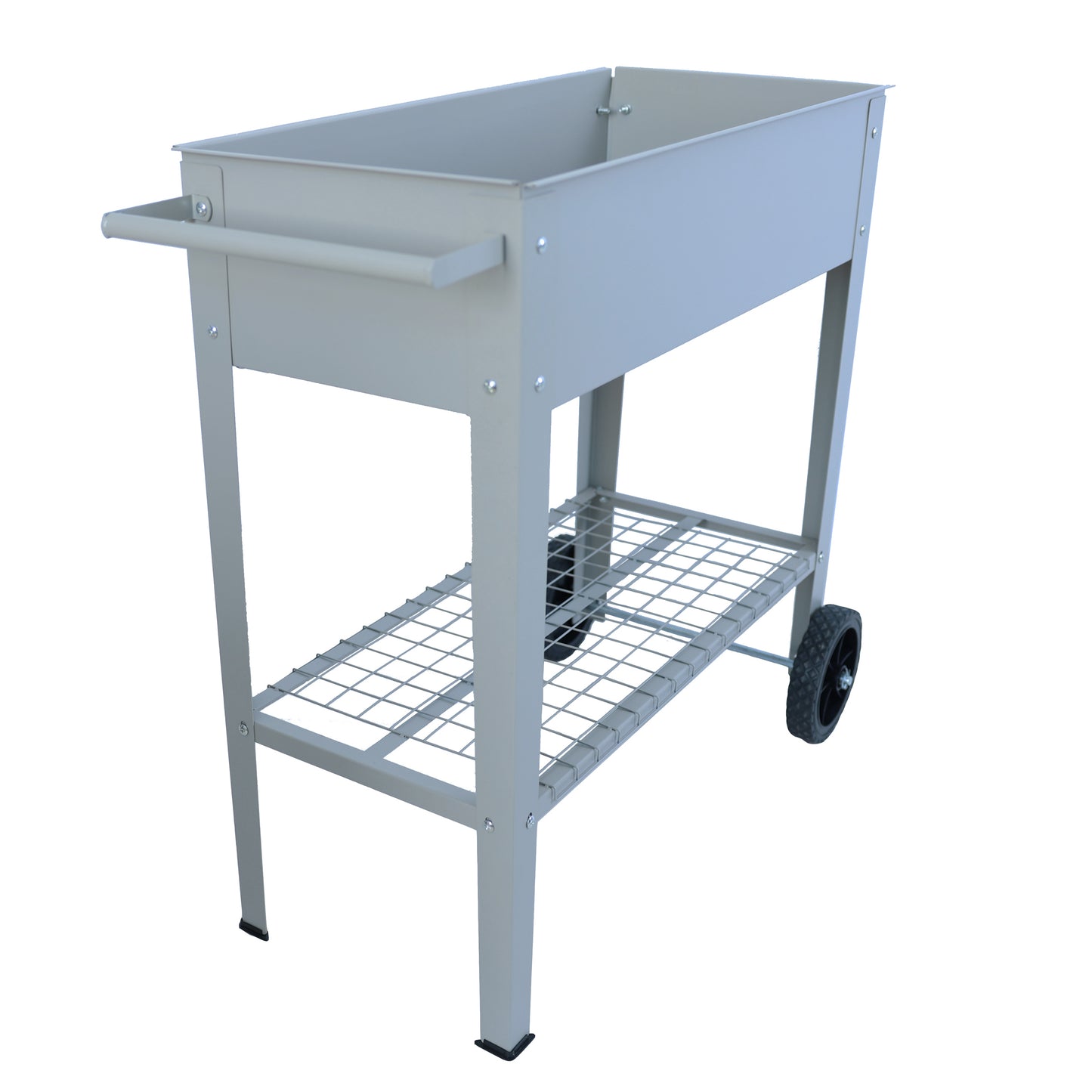 Versatile Metal Mobile Planter & Cold Drink Server- With legs and wheels