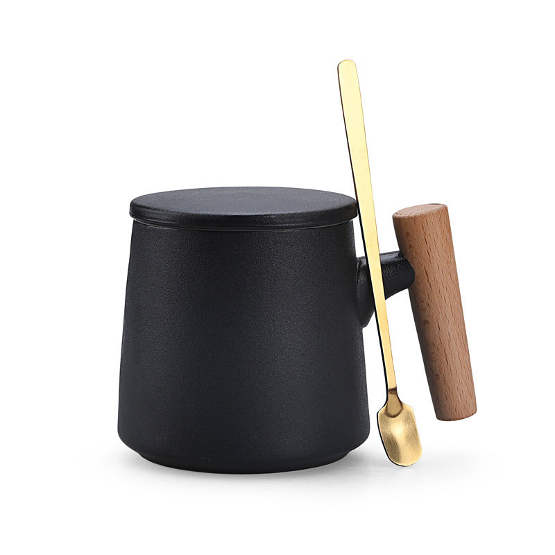 Ceramic Coffee Mug Set With Lid and Spoon - Various Sets