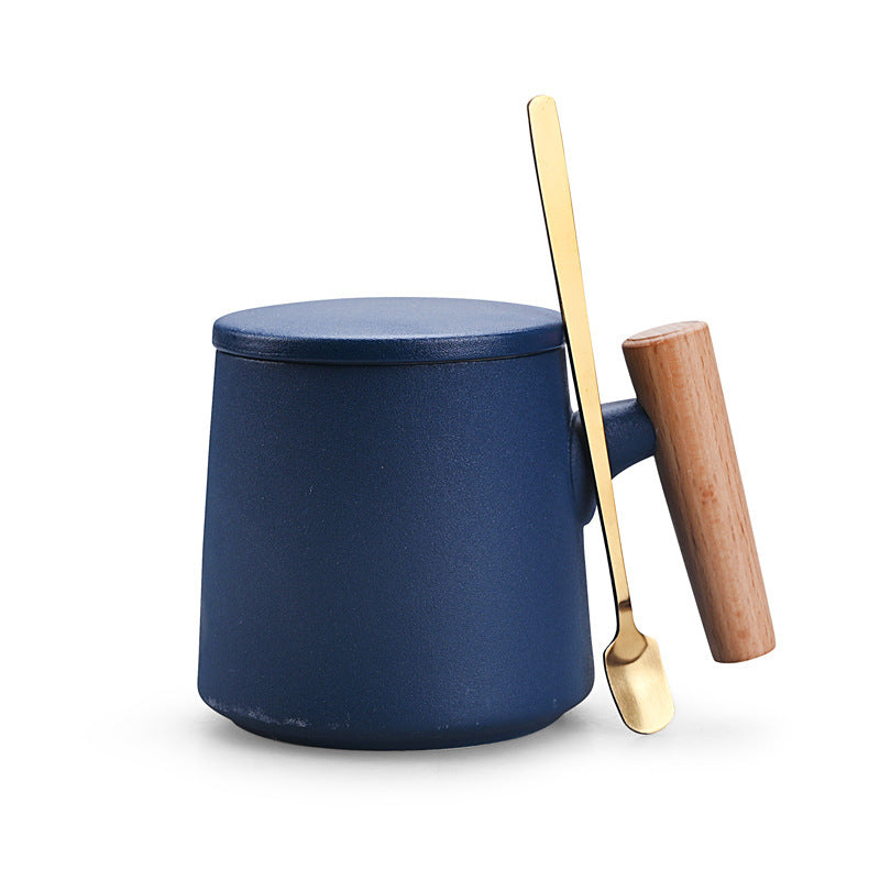 Ceramic Coffee Mug Set With Lid and Spoon - Various Sets