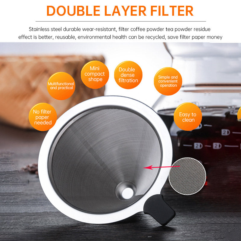 Hand Blown Glass Pour Over Coffee Brewer with Cork Handle - Various Sizes