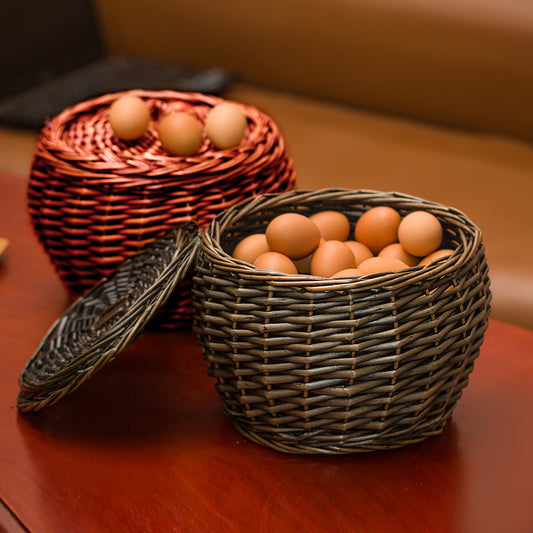 Antique Style Rattan Storage Basket/Egg Basket