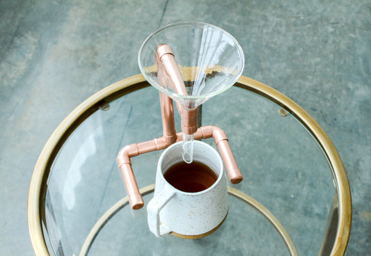 Hand-polished Copper Coffee Pour Over