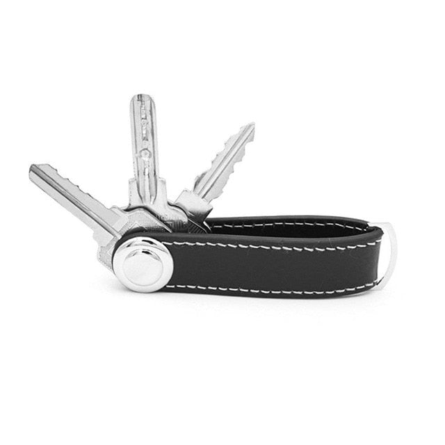 EDC Leather and Stainless Steel Key Holder - Variable Colours