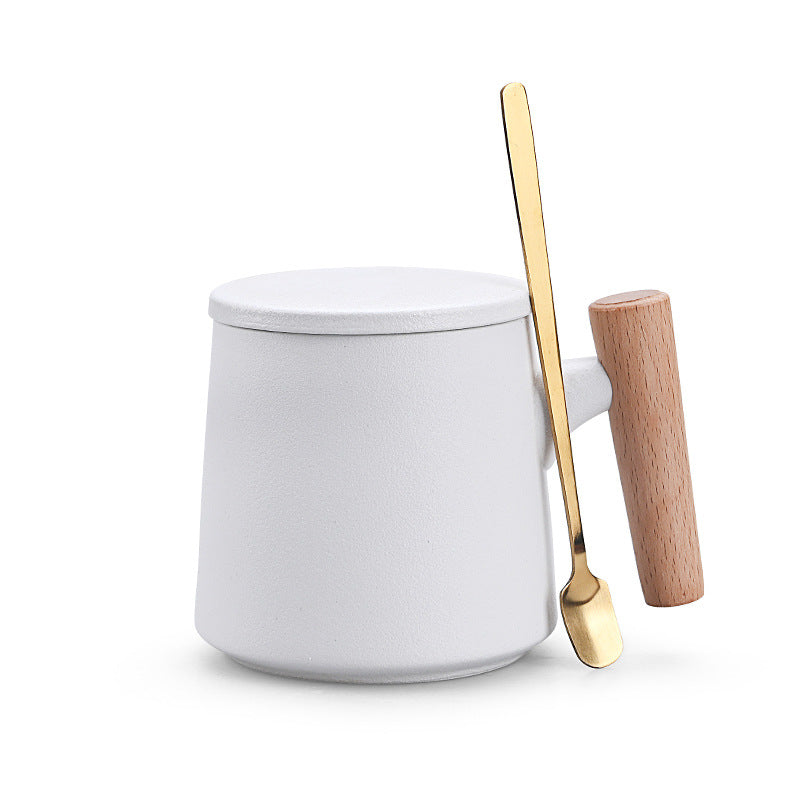 Ceramic Coffee Mug Set With Lid and Spoon - Various Sets